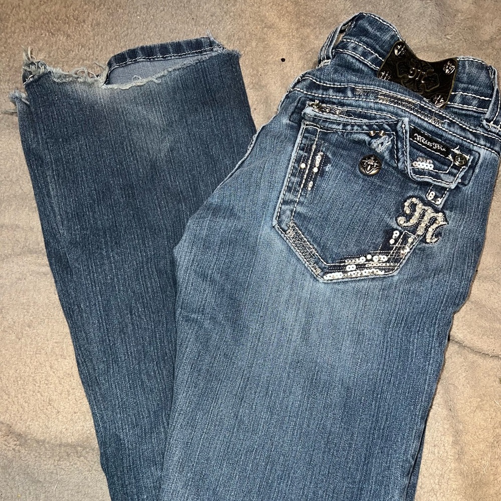 Miss me jeans, size 27. Well loved